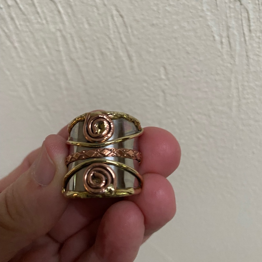 Nwot. Mixed Metal Adjustable Ring. - image 8